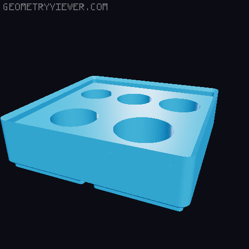 Safe Magnet Storage Gridfinity Tray Organisers (Organizers) 3D model thumbnail