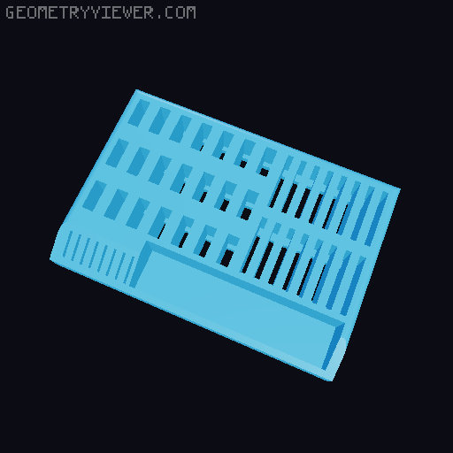 USB A, SD, MICRO SD holder, organizer + a universal tray 3D model thumbnail