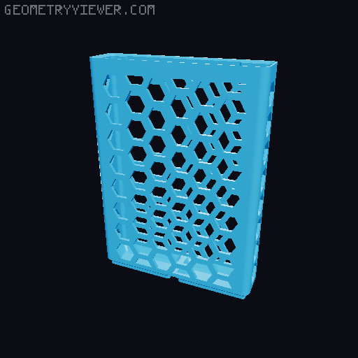 Gridfinity Hex Bins Light (rotated grid) all sizes 3D model thumbnail