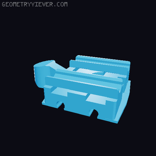 Wooden railway bridge system for Fischertechnik 3D model thumbnail