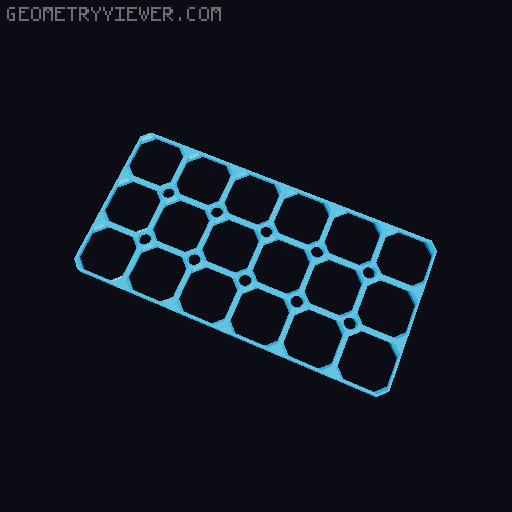 openGrid with Multiboard-compatible screw holes 3D model thumbnail