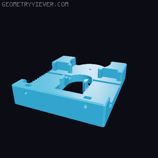 Rack and pinion stage module for Galileo Microscope 3D model thumbnail
