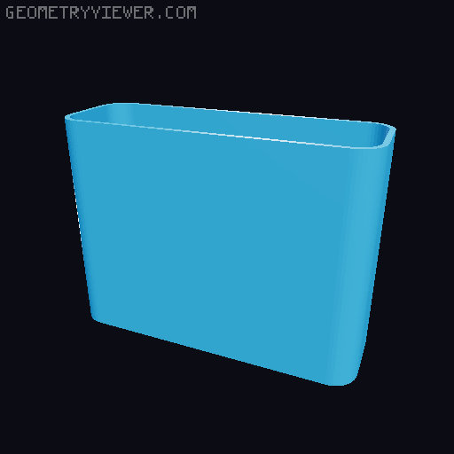 Bin for Ikea skadis - 564 models - hooks need support 3D model thumbnail