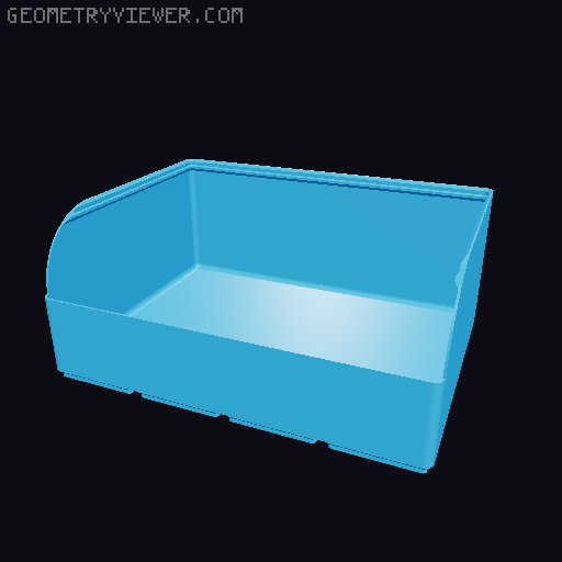 Gridfinity rouded bins collection all sizes 3D model thumbnail