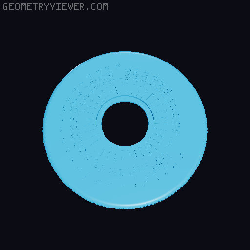 Resistance substitution wheel (customizable) 3D model thumbnail