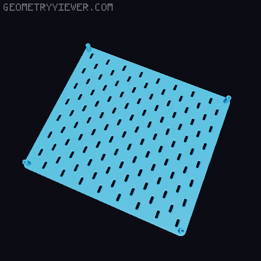 Skadis Pegboard, all sizes 80 to 360mm 3D model thumbnail