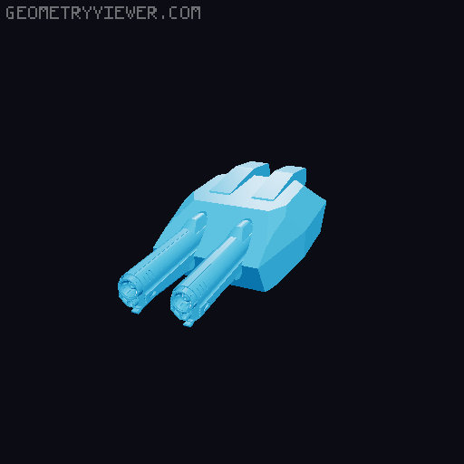 Sci-fi Battleship/Carrier  3D model thumbnail