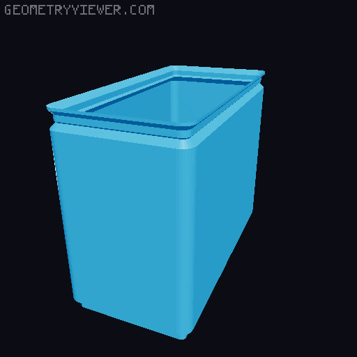 Gridfinity Box (Quick print, lite version, less filament!) 3D model thumbnail