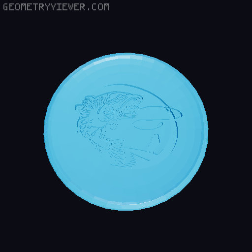 Fish Frisbee 3D model thumbnail
