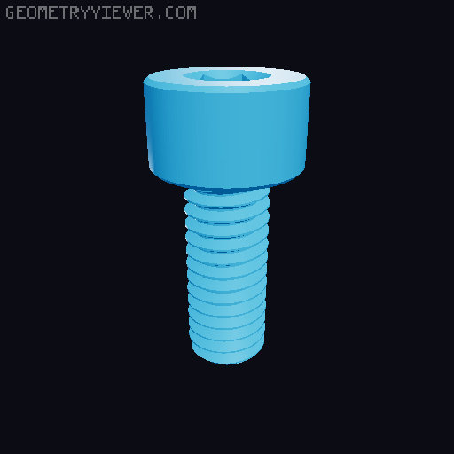 M6-M5-M4-M3 SOCKET CAP SCREW 3D model thumbnail