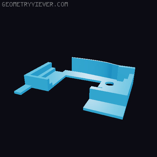 Mini Vault with Lever Tumbler Lock 3D model thumbnail