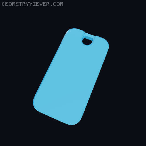 Flat Pocket Whistle 3D model