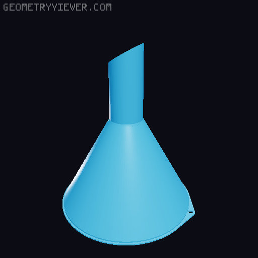 Funnels. Various sizes 25mm to 200mm 3D model thumbnail