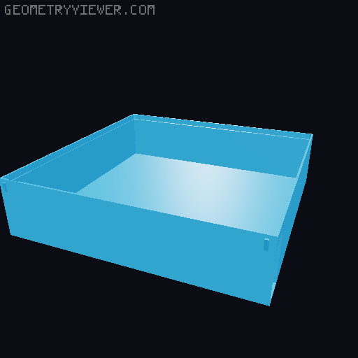 Customizable pixel box on desk v2.0 - different sizes 3D model thumbnail