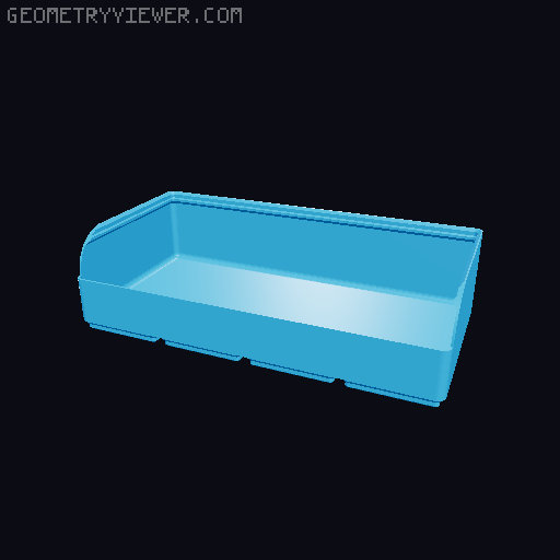 Gridfinity rouded bins collection all sizes 3D model thumbnail