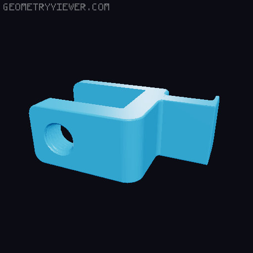 Desk Mount Headphone Holder slim simple 3D model thumbnail