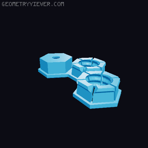Elegant Screwiverse Inserts for Honeycomb Storage Wall (HSW) 3D model thumbnail