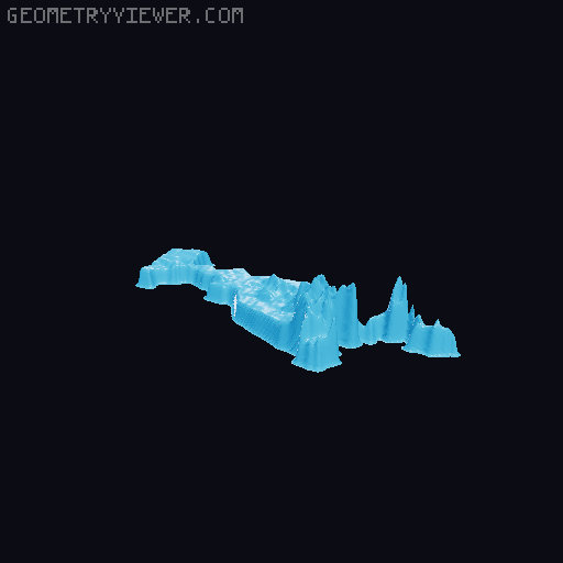Topographic World Map 3D model thumbnail