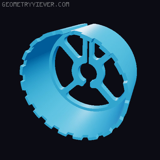 Ratchet strap reel (clicky assembly) 3D model thumbnail
