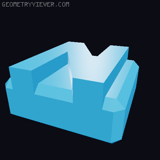 PrintABlok:WritersBloks interlocking letter blocks 3D model thumbnail