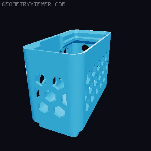 Gridfinity Hex Bins all sizes 3D model thumbnail