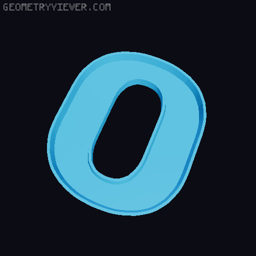 Glowing LED all alphabet letters and all numbers 6 cm high 3D model thumbnail