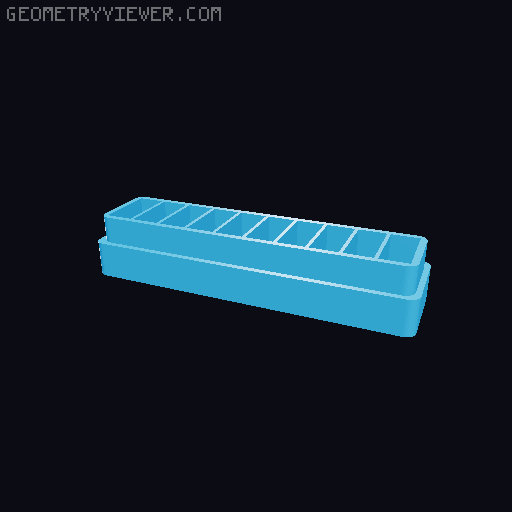 Coin Cell / Button Battery Storage Box 3D model thumbnail
