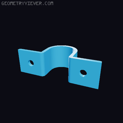 Cable Clamps Clips 3D model thumbnail