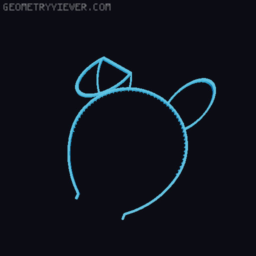 Easter Bunny Headband with Insert options! 3D model thumbnail