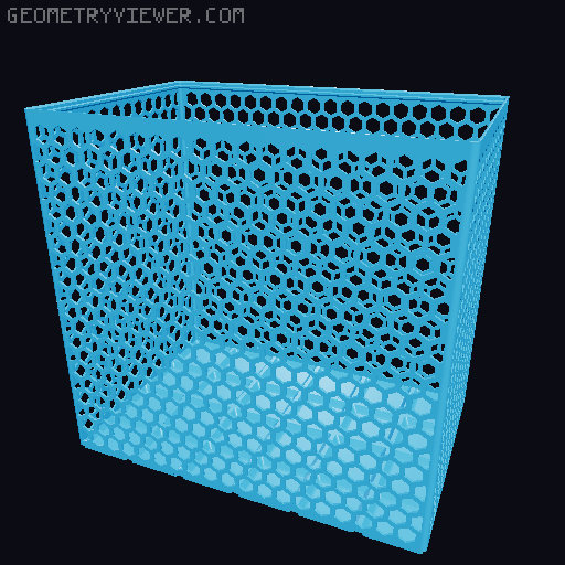 Gridfinity Hex Bins Light all sizes 3D model thumbnail
