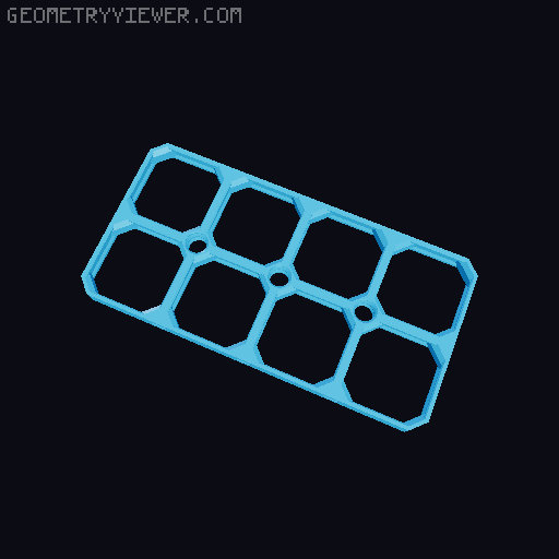 openGrid with Multiboard-compatible screw holes 3D model thumbnail