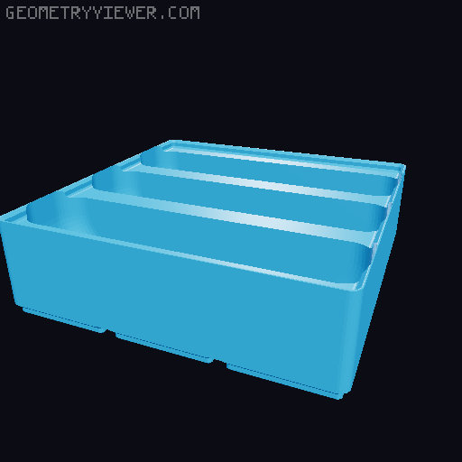 Pokemon Mini Tin Gridfinity 3x 3D model thumbnail