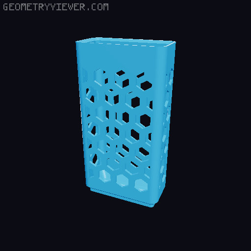 Gridfinity Hex Bins Light all sizes 3D model thumbnail