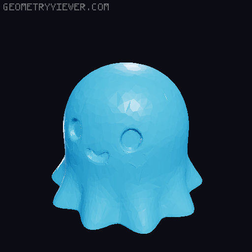 Cute magnetic mini ghost 3D model thumbnail