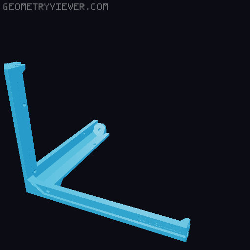 Right Hinged Version of front frame for CoreBOXX 3D model thumbnail