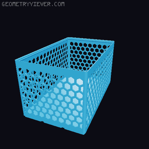 Gridfinity Hex Bins all sizes 3D model thumbnail