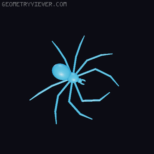 Creepy Halloween Spiders 3D model thumbnail