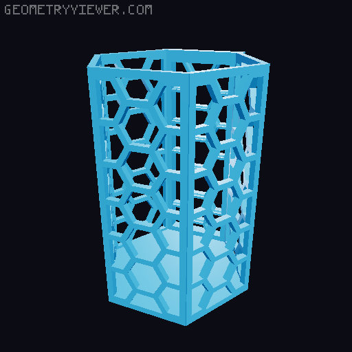 HSW hexagonal baskets v2 with full bottom 3D model thumbnail