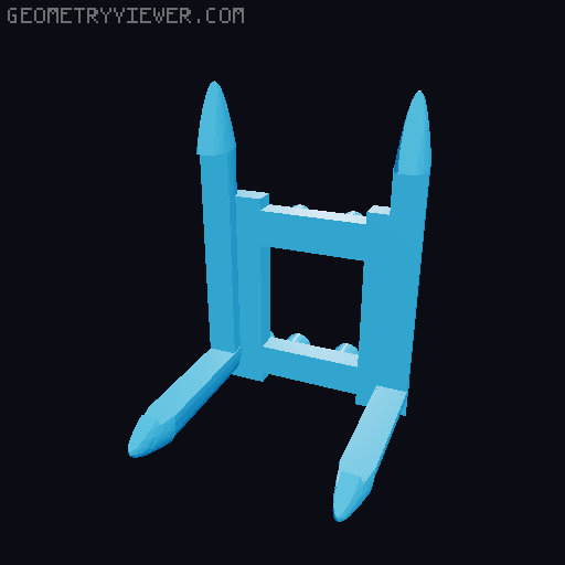 40mm attachments 3D model thumbnail