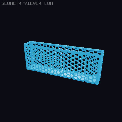 Gridfinity Hex Bins Light (rotated grid) all sizes 3D model thumbnail