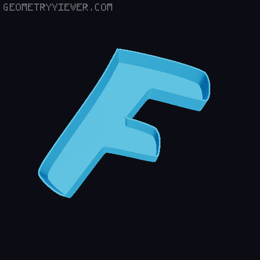 LED Letters Inside bigger Bottom / Buchstaben Innen mit dickerem Untergrund 3D model thumbnail