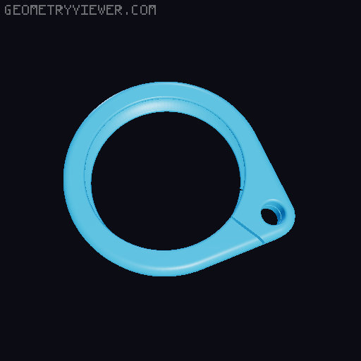 AirTag Key Ring 3D model thumbnail
