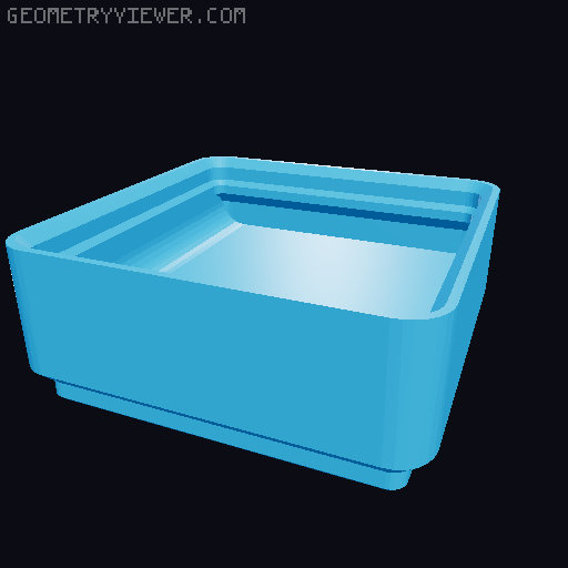 Divided Gridfinity Boxes with Finger Scoops (CadQuery Customizable) 3D model thumbnail
