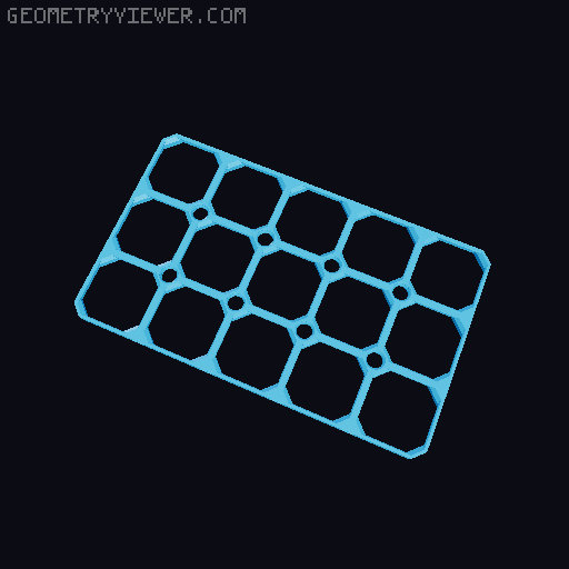 openGrid with Multiboard-compatible screw holes 3D model thumbnail