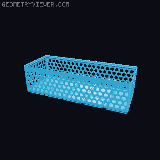 Gridfinity Hex Bins Light all sizes 3D model thumbnail