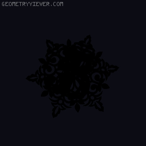 Initial A-Z snowflake décor 3D model thumbnail