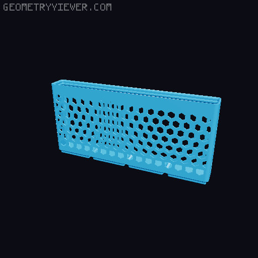 Gridfinity Hex Bins Light all sizes 3D model thumbnail