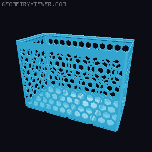 Gridfinity Hex Bins Light all sizes 3D model thumbnail