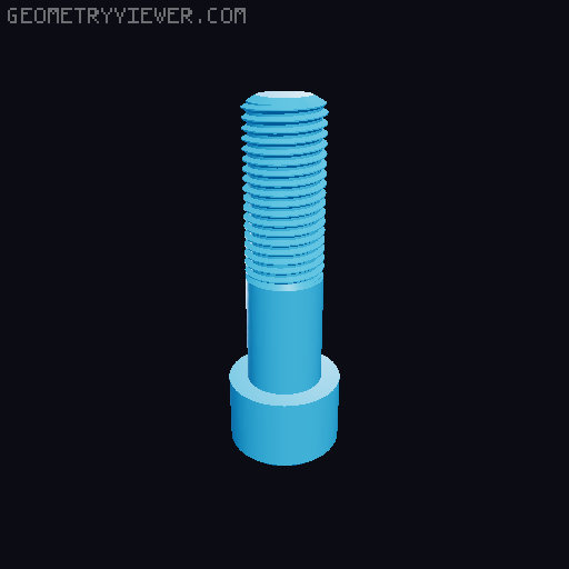 Hundreds of Metric Allen Screws with Cylindrical Head M2 up to M64 3D model thumbnail