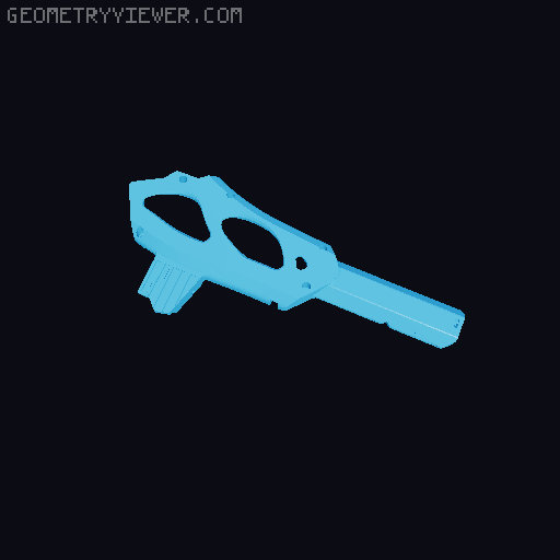 Ontos Carry Handle Thumbhole Stock Overhaul 3D model thumbnail
